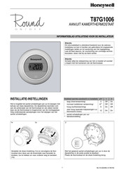 Honeywell T87G1006 Gebruiksaanwijzing