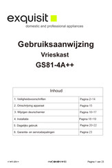 Exquisit GS80-4A plus Gebruiksaanwijzing