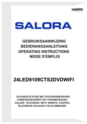 Salora 24LED9109CTS2DVDWIFI Gebruiksaanwijzing