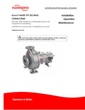 Flowserve Durco MARK 3 ISO MAG CBMM Gebruikershandleiding