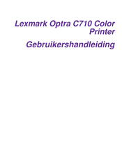 Lexmark Optra C710 Gebruikershandleiding