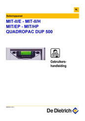 De Dietrich QUADROPAC DUP 500 MIT-II/E Gebruikershandleiding