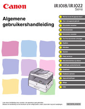 Canon iR1018J Gebruikershandleiding