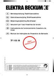 Elektra Beckum TF 100 M Gebruiksaanwijzing