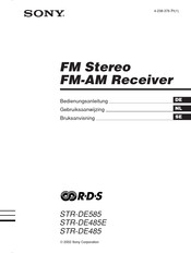 Sony STR-DE585 Gebruiksaanwijzing