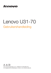 Lenovo U31-70 Gebruikershandleiding