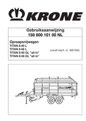 Krone TITAN 6/48 L Gebruiksaanwijzing