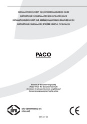 Dru Paco Installatievoorschrift