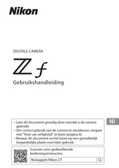 Nikon Zf Gebruikshandleiding