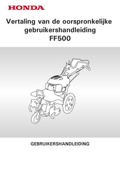 Honda FF500 Gebruikershandleiding