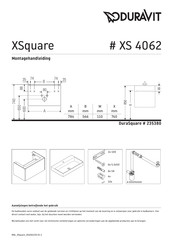 DURAVIT XSquare XS 4062 Montagehandleiding