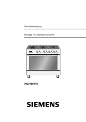 Siemens HQ765507N Gebruiksaanwijzing En Montagehandleiding