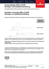 weinor BiRec On/Off-i Instructie- En Montagehandleiding