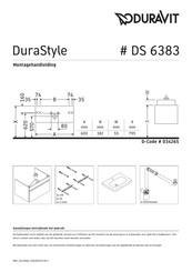 Duravit DuraStyle DS 6383 Montagehandleiding
