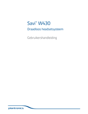 Plantronics Savi W430 Gebruikershandleiding