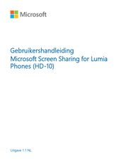 Microsoft Lumia HD-10 Gebruikershandleiding