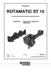 Lincoln Electric ROTAMATIC ST 15 Gebruiks- En Onderhoudshandleiding