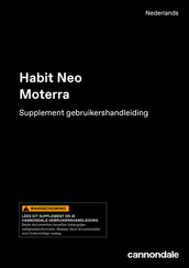 Cannondale Habit Neo Supplement Gebruikershandleiding