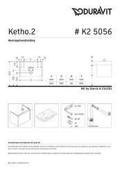 Duravit Ketho.2 K2 5056 Montagehandleiding