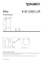 Duravit XViu XV 1360 L/R Montagehandleiding