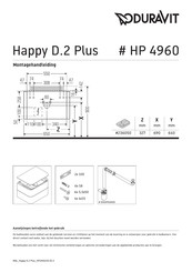 Duravit Happy D.2 Plus HP 4960 Montagehandleiding