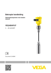 Vega VEGABAR 87 Beknopte Handleiding