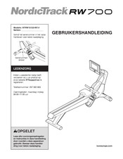 NordicTrack RX 700 Gebruikershandleiding