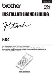 Brother TZe Tape P-touch H500 Installatiehandleiding