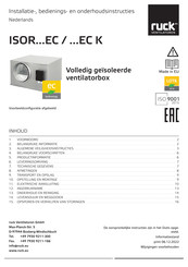 Ruck Ventilatoren ISOR 125 EC 20 Installatie-, Bedienings- En Onderhoudsinstructies