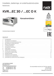 Ruck Ventilatoren KVR 8050 EC 30 Installatie-, Bedienings- En Onderhoudsinstructies