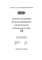 Brink Flair B-20 IGX Installatievoorschriften