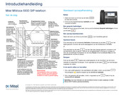 Mitel MiVoice 6930 Introductiehandleiding