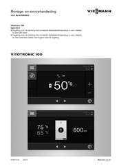 Viessmann VITOTRONIC 100 Montage- En Servicehandleiding