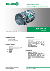 Schako BSK-RPR-EU Inbouw-, Montage- En Gebruikshandleiding