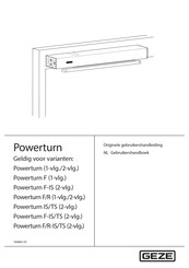 Geze Powerturn Originele Gebruikershandleiding