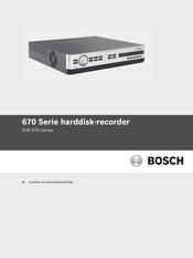 Bosch 670 Series Installatie- En Bedieningshandleiding