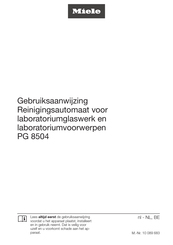 Miele PG 8504 Gebruiksaanwijzing