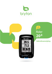 Bryton Rider 20+ Gebruiksaanwijzing