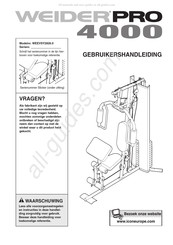 Weider Pro WEEVSY2826.0 Gebruikershandleiding