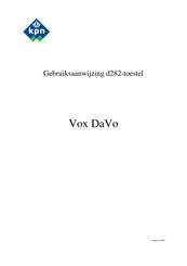 KPN Vox DaVo d282 Gebruiksaanwijzing