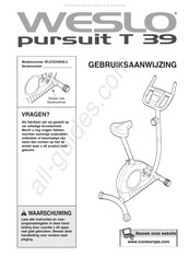 Weslo WLEVEX0936.0 Gebruiksaanwijzing