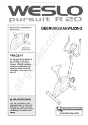 Weslo pursuit R 20 Gebruiksaanwijzing