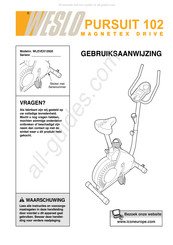 Weslo WLEVEX12920 Gebruiksaanwijzing