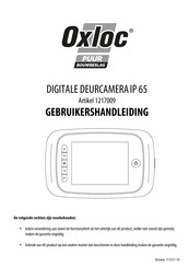 Oxloc 1217009 Gebruikershandleiding