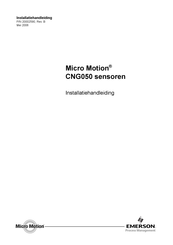 Emerson Micro Motion CNG050 Installatiehandleiding