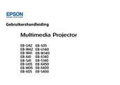 Epson EB-X05 Gebruikershandleiding