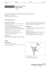 Endress+Hauser Nivector FTI26 Beknopte Handleiding