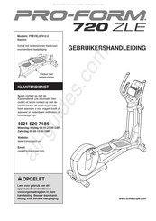 Pro-Form 720 ZLE Gebruikershandleiding