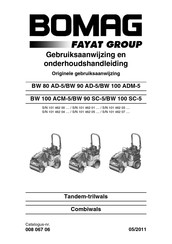 Fayat Group Bomag BW 100 ACM-5 Gebruiksaanwijzing En Onderhoudshandleiding