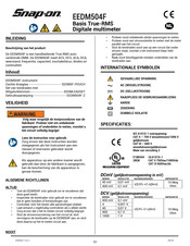 Snap-On EEDM504F Gebruiksaanwijzing
